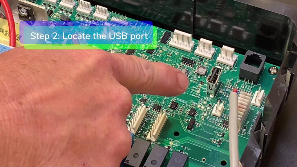 Step 2. Locate USB port-