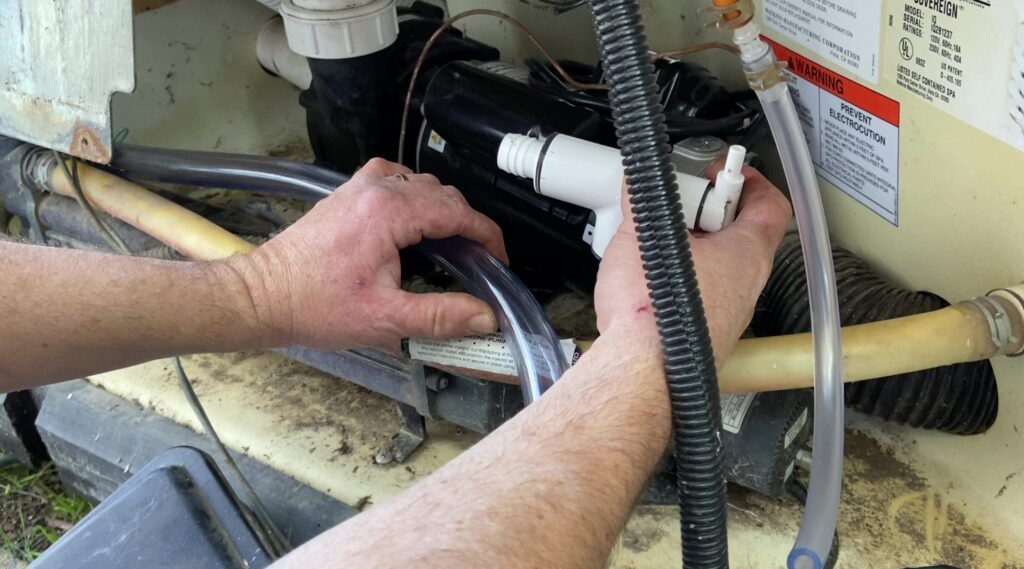 Step 11. Measure and cut the heater hose-