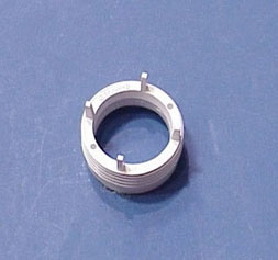 Retainer with Ring, White, Hot Spot Round