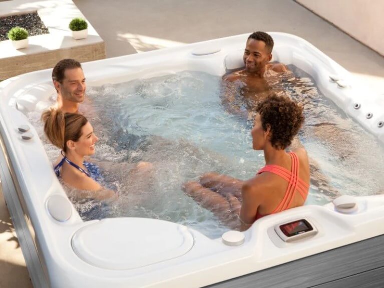 people in hot tub